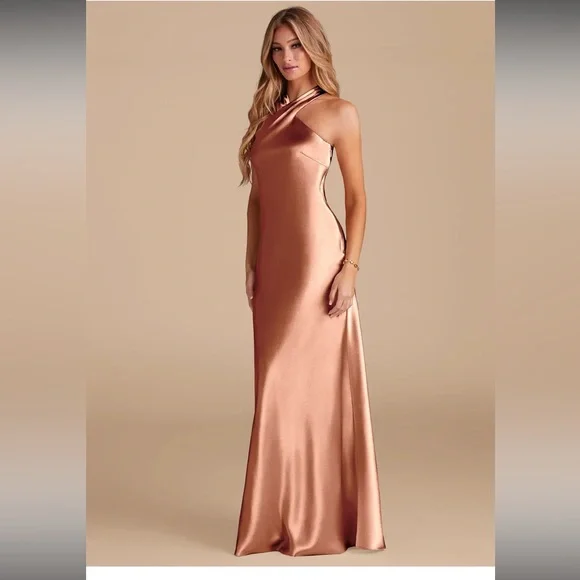 AZAZIE DORETTA
Bronzer Mermaid Bow Metallic Satin Dress Size 4 Bridesmaids dress - Picture 4 of 7